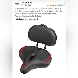 Black and Red Peloton Bike Seat